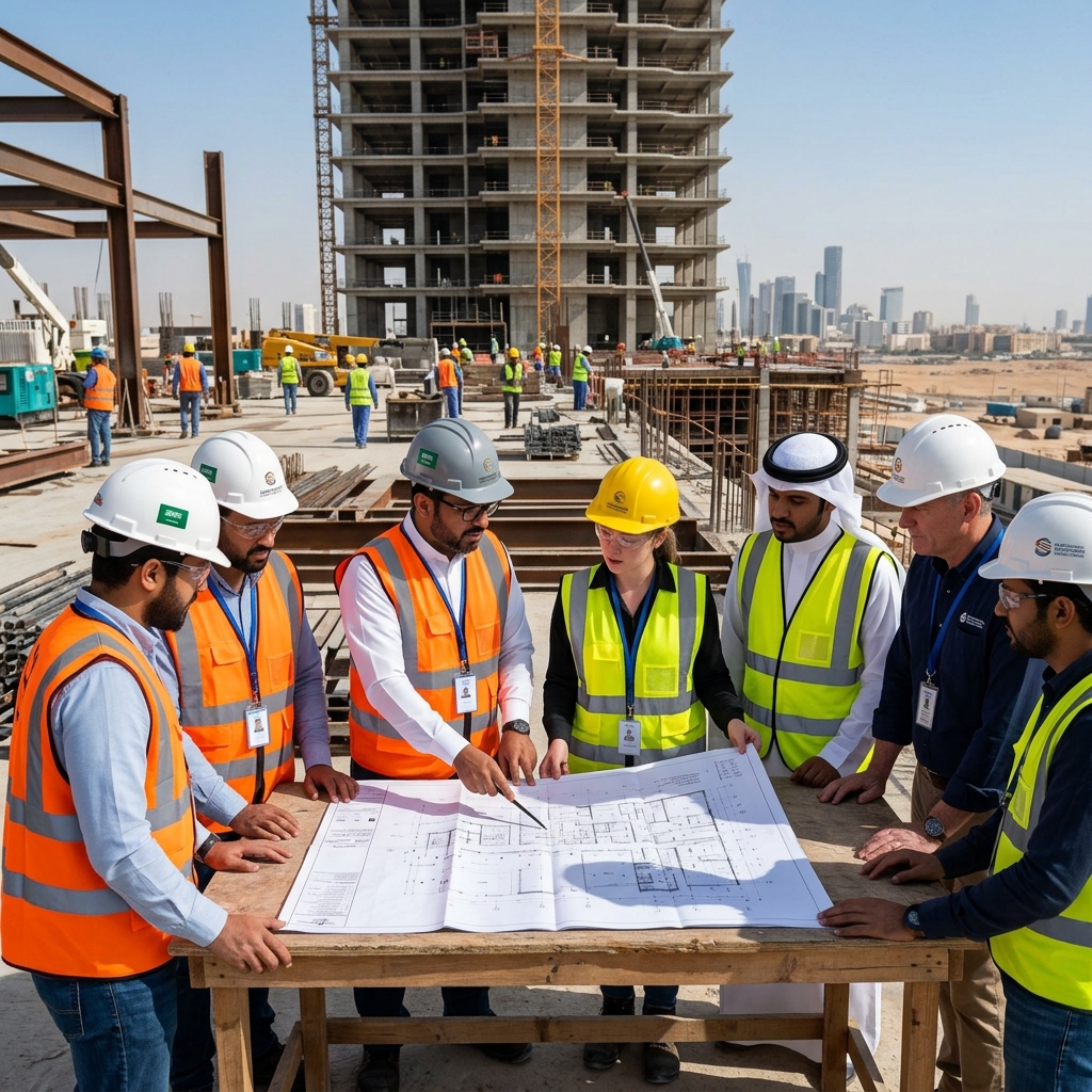 فريق المهندسين وإدارة المشاريع